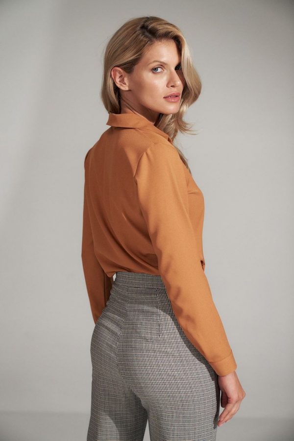 brown Blouse model 150431 Figl
