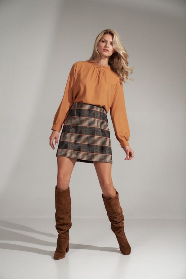 brown Blouse model 150435 Figl