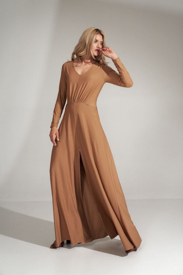 beige Daydress model 150439 Figl
