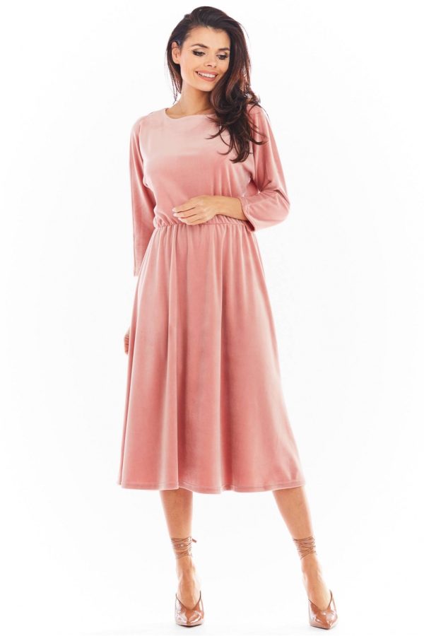 Pink Evening Dress in Evening Dresses with Polyester and Spandex