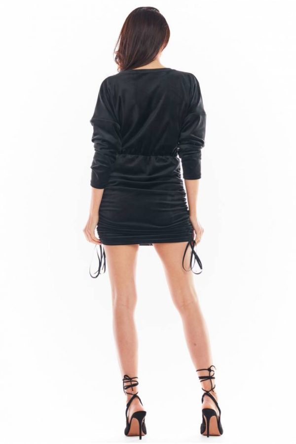 Black Short Dress in Evening Dresses with Polyester and Spandex