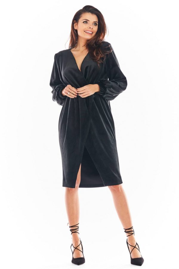 Black Evening Dress in Evening Dresses with Spandex and Polyester