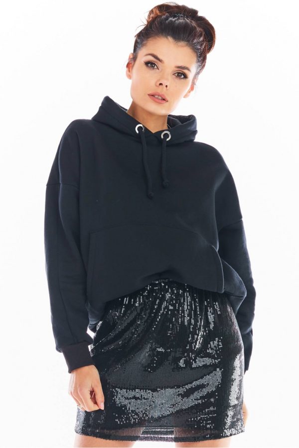 Black Short Skirt in Skirts with Spandex and Polyester