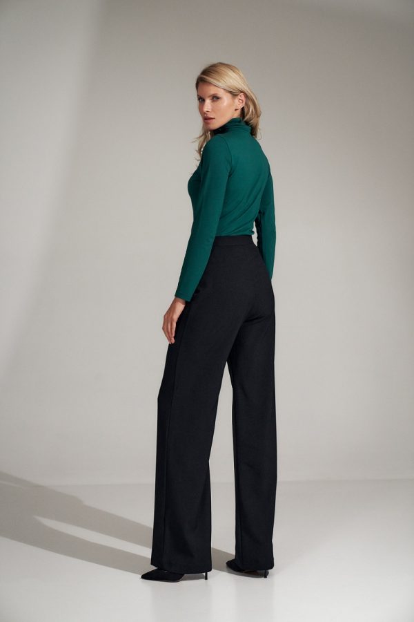 Black Women Trousers in Casual Pants For Women with Polyester