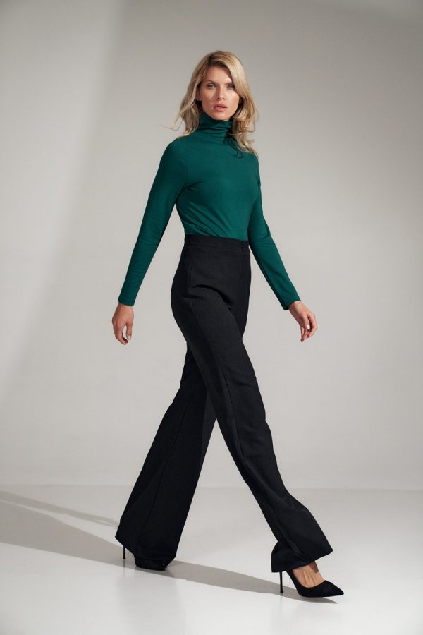 Black Women Trousers in Casual Pants For Women with Polyester