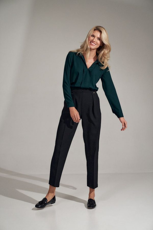 Black Women Trousers in Pants, Trousers, Shorts with Polyester