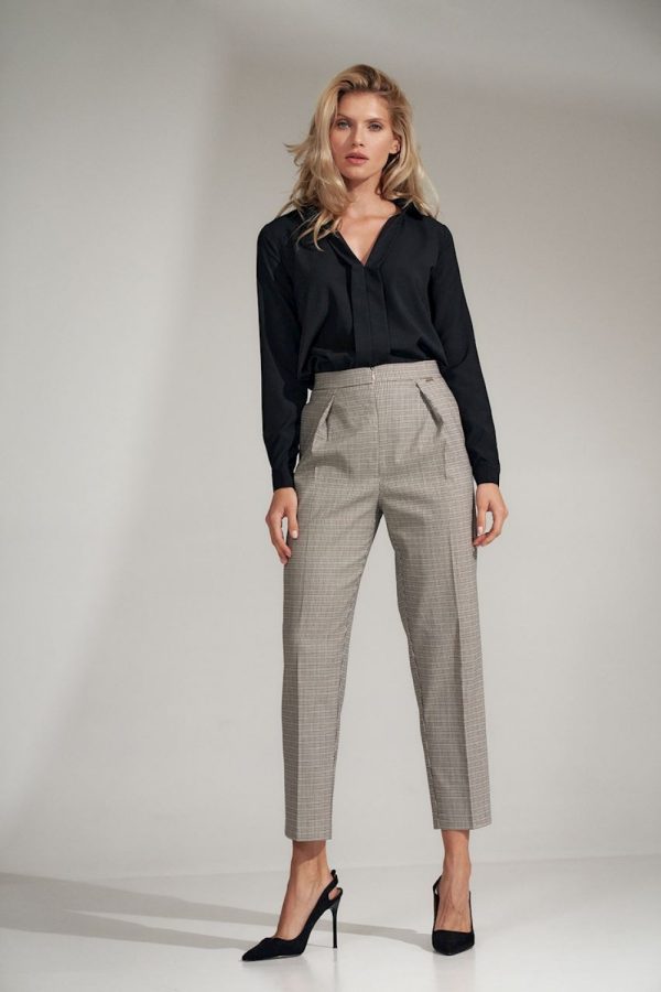 Grey Women Trousers in Pants, Trousers, Shorts with Nylon and Polyester