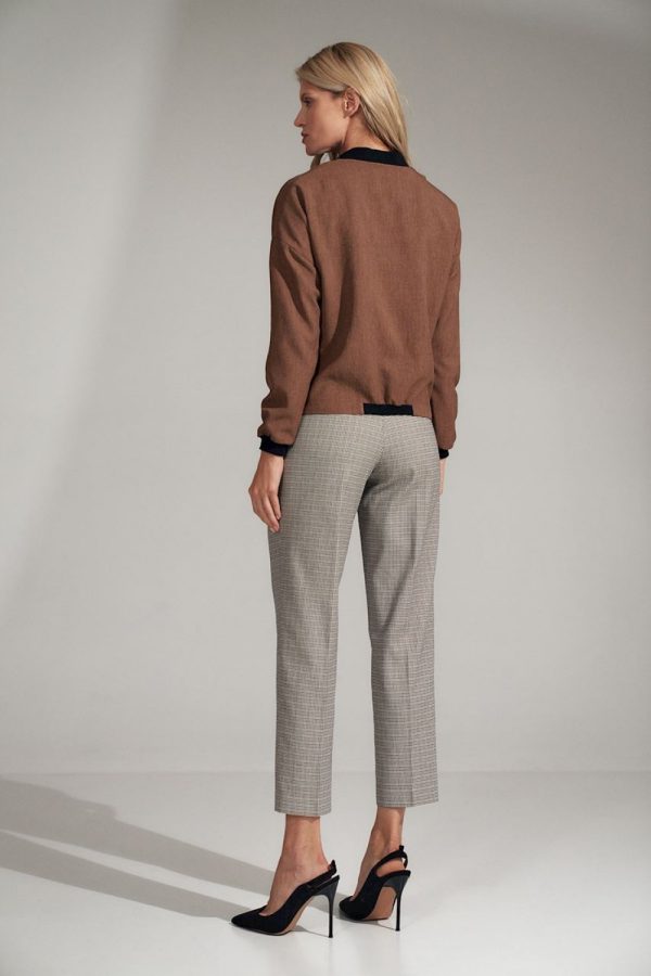 Grey Women Trousers in Pants, Trousers, Shorts with Nylon and Polyester