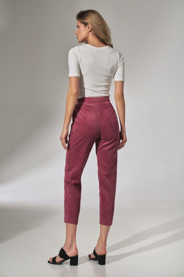 Pink Women Trousers in Pants, Trousers, Shorts with Spandex, Nylon and Polyester