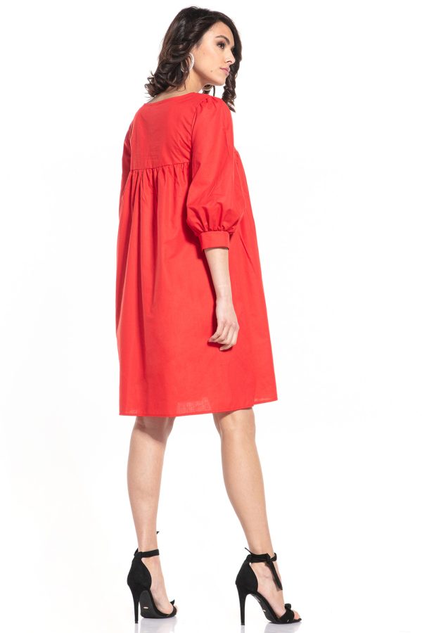 Red Daydress 9 in Cotton