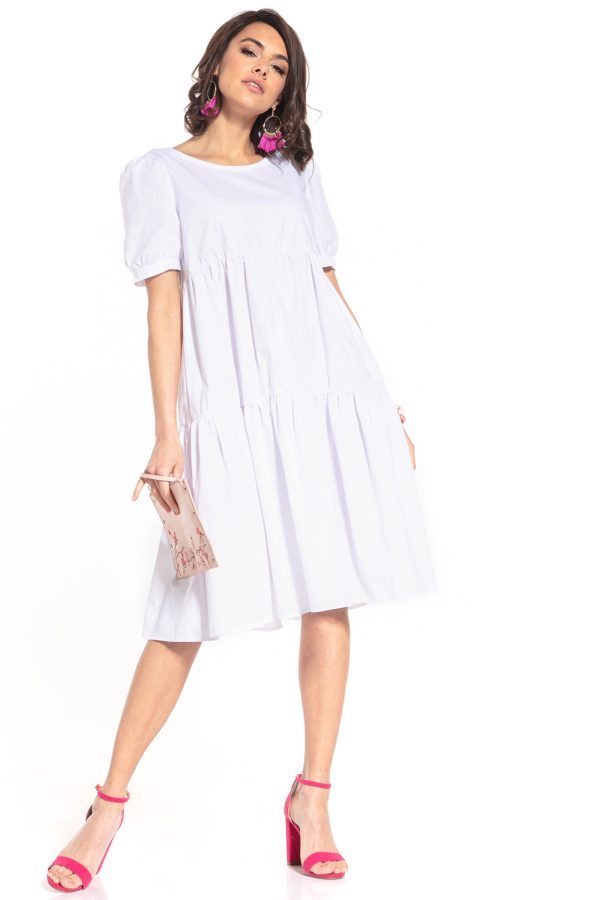 White Daydress in Day Dresses with Cotton