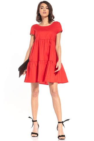 Red Daydress in Day Dresses with Cotton