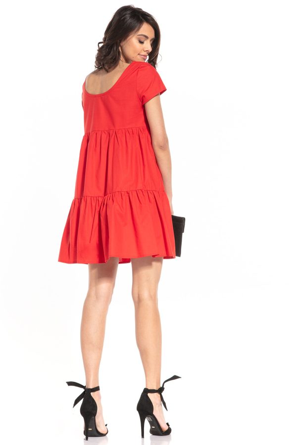 Red Daydress in Day Dresses with Cotton