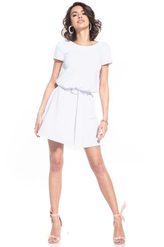 White Daydress in Day Dresses with Spandex and Polyester