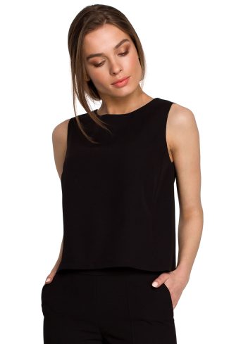 Black Blouse in Women`s Blouses, Tunics with Spandex, Polyester and Viscose