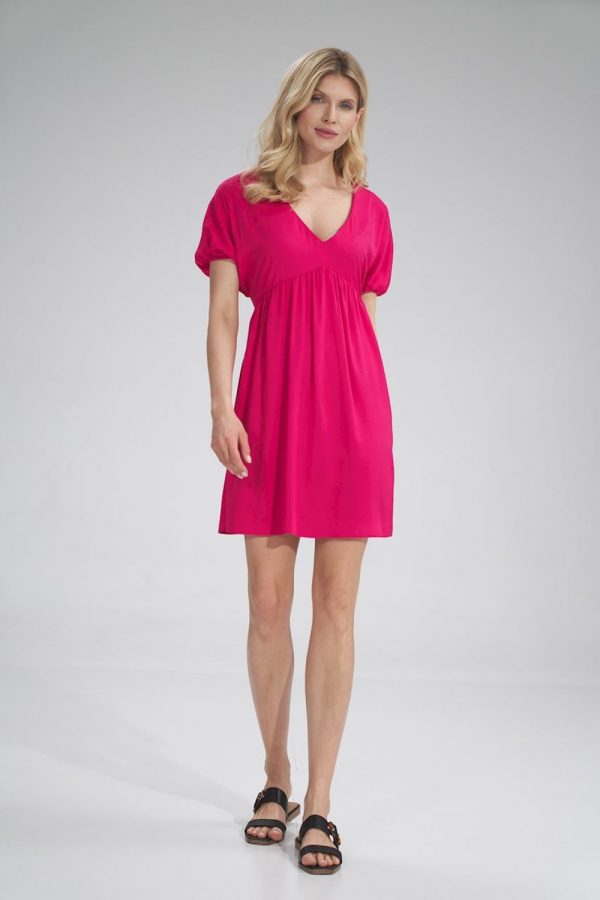 Pink Daydress in Day Dresses with Spandex and Viscose