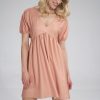 Orange Daydress in Day Dresses with Spandex and Viscose