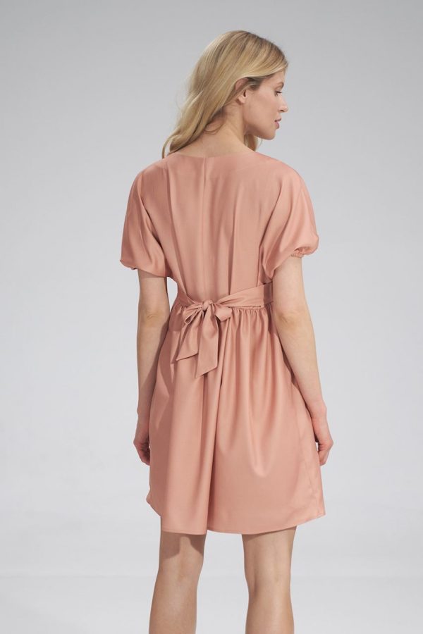 Orange Daydress in Day Dresses with Spandex and Viscose