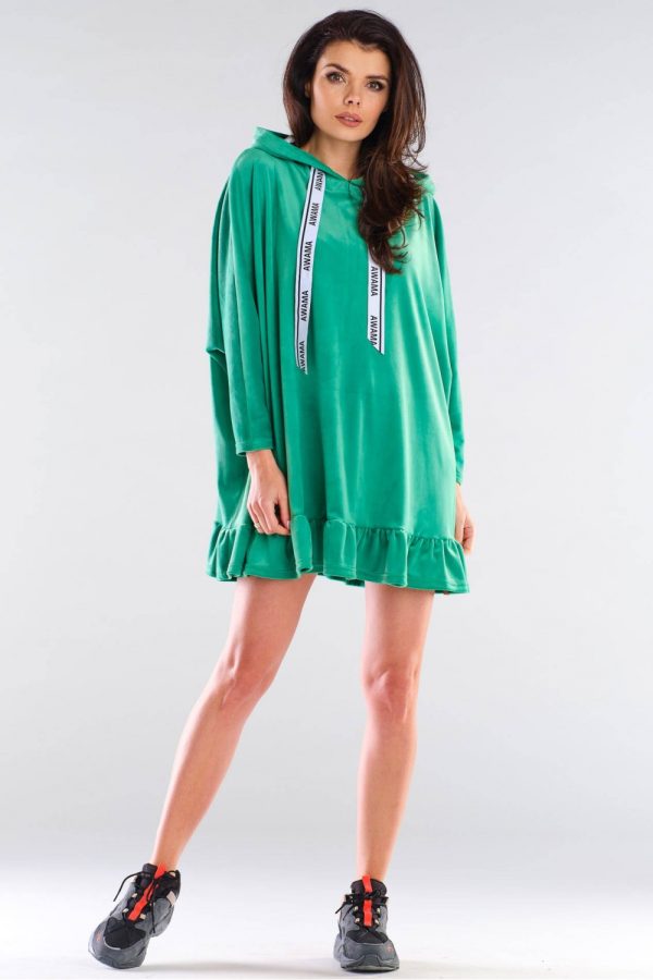 Green Daydress in Day Dresses with Polyester and Spandex