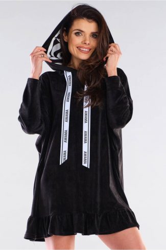 906691 Black Daydress in Day Dresses with Polyester and Spandex