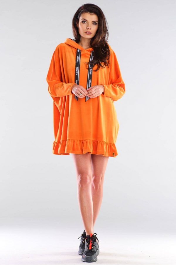 Orange Daydress in Day Dresses with Polyester and Spandex