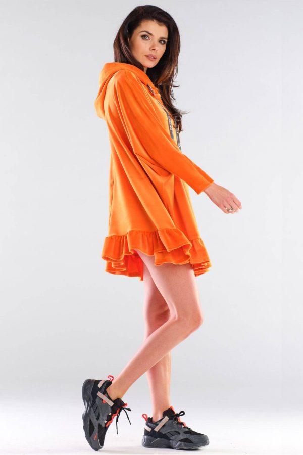 Orange Daydress in Day Dresses with Polyester and Spandex