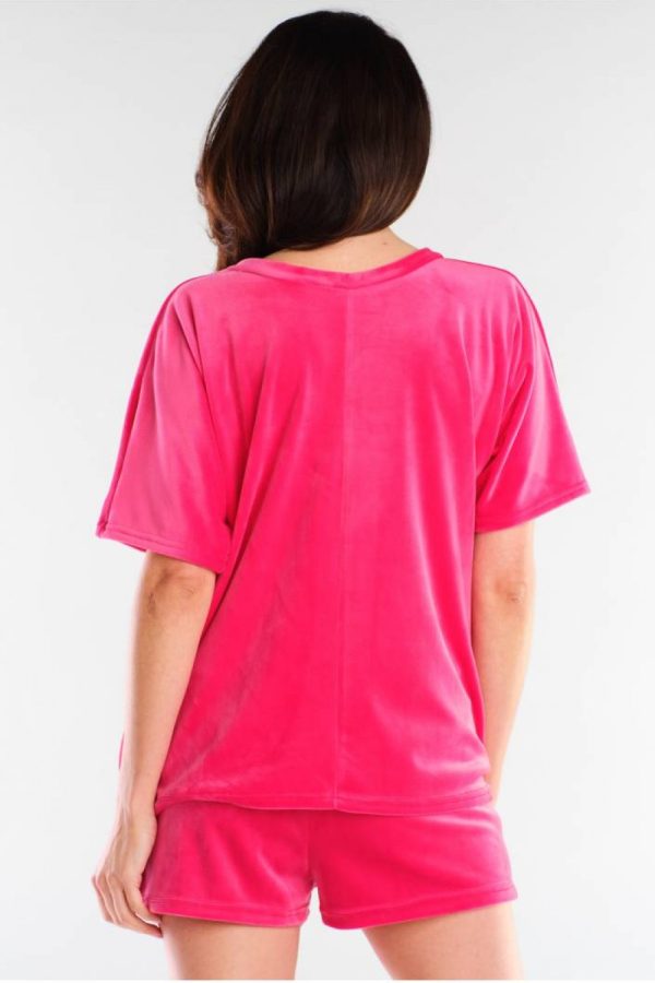 Pink Shorts in Shorts For Women, Crop Pants with Polyester and Spandex