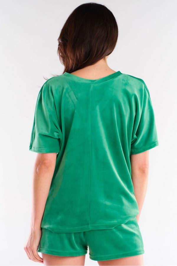 Green Shorts in Shorts For Women, Crop Pants with Polyester and Spandex