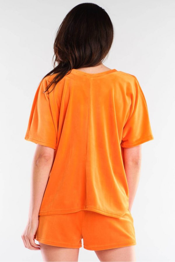 Orange Shorts in Shorts For Women, Crop Pants with Polyester and Spandex