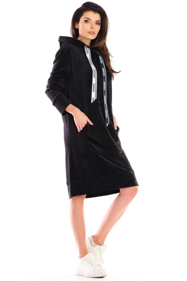 Black Daydress in Day Dresses with Spandex and Polyester