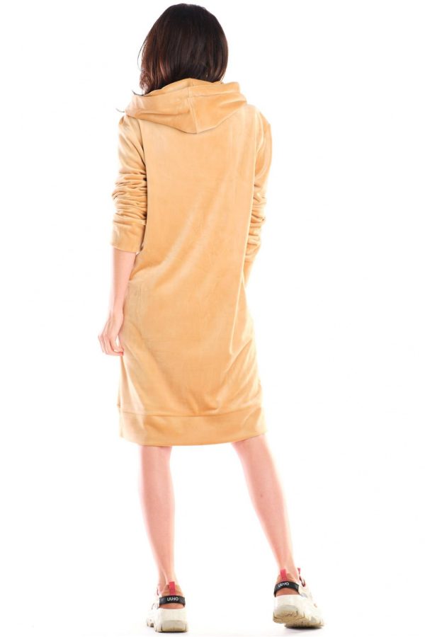 Beige Daydress in Day Dresses with Spandex and Polyester