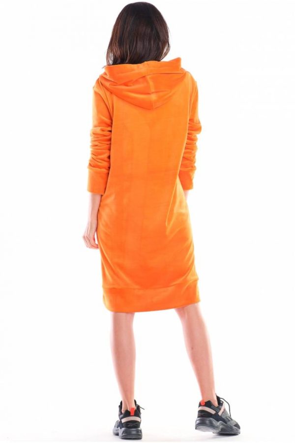 Orange Daydress in Day Dresses with Spandex and Polyester