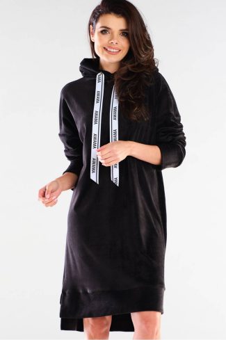 906741 Black Daydress in Day Dresses with Spandex and Polyester