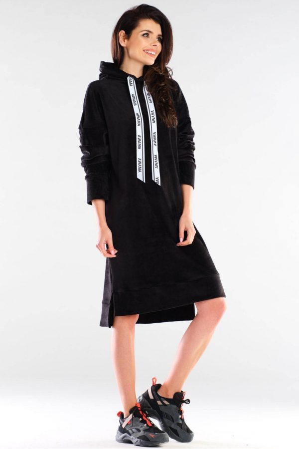Black Daydress in Day Dresses with Spandex and Polyester