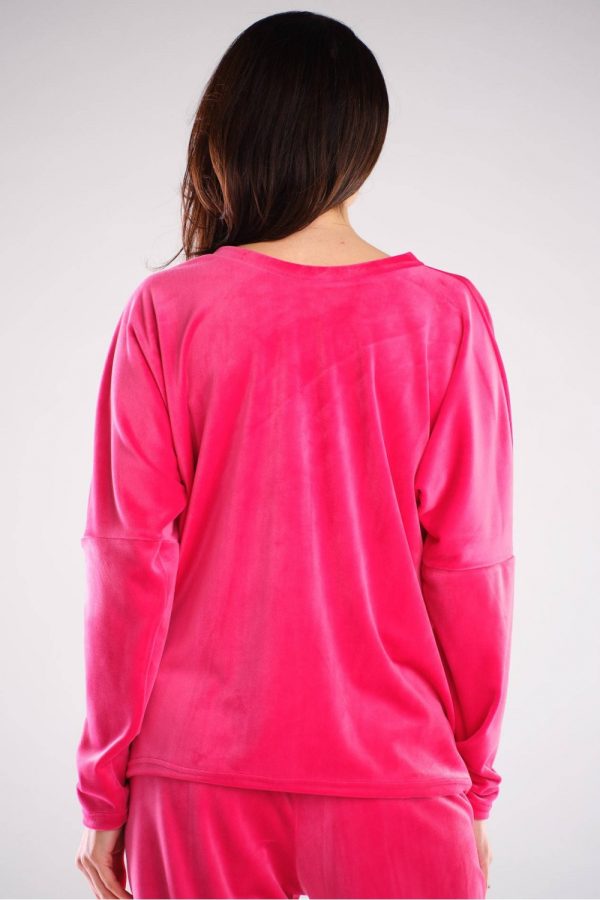 Pink Sweatshirt in Sweatshirts For Women with Polyester and Spandex