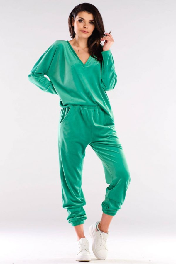 Green Sweatshirt in Sweatshirts For Women with Polyester and Spandex