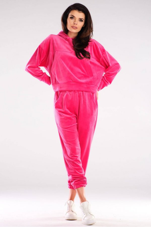 Pink Sweatshirt in Sweatshirts For Women with Polyester and Spandex