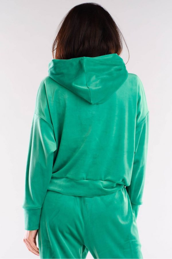 Green Sweatshirt in Sweatshirts For Women with Polyester and Spandex