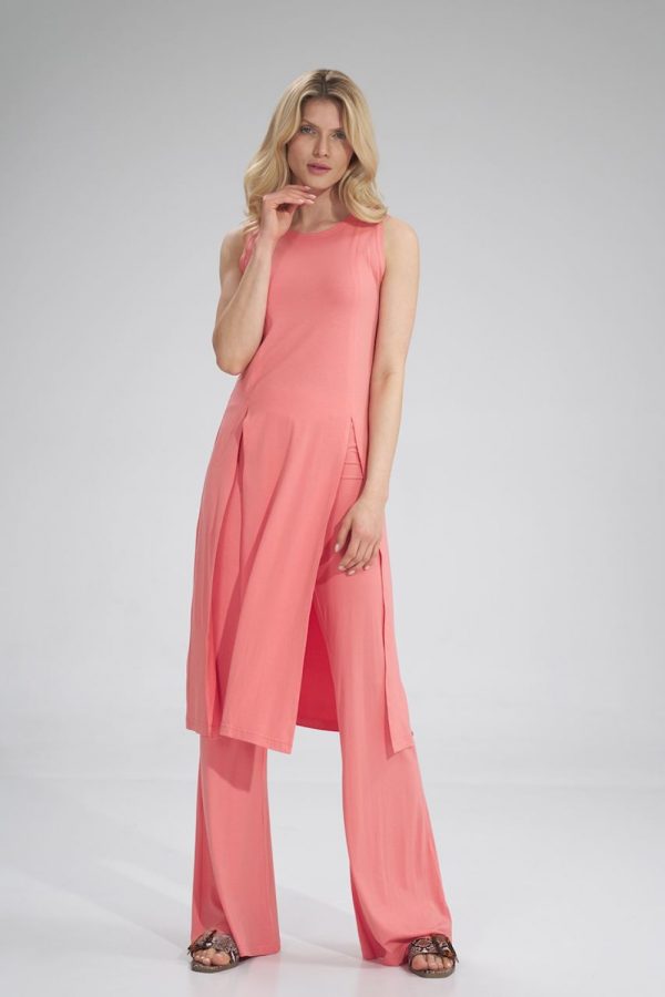 Pink Tunic in Women`s Blouses, Tunics with Spandex and Viscose
