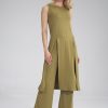Green Tunic in Women`s Blouses, Tunics with Spandex and Viscose