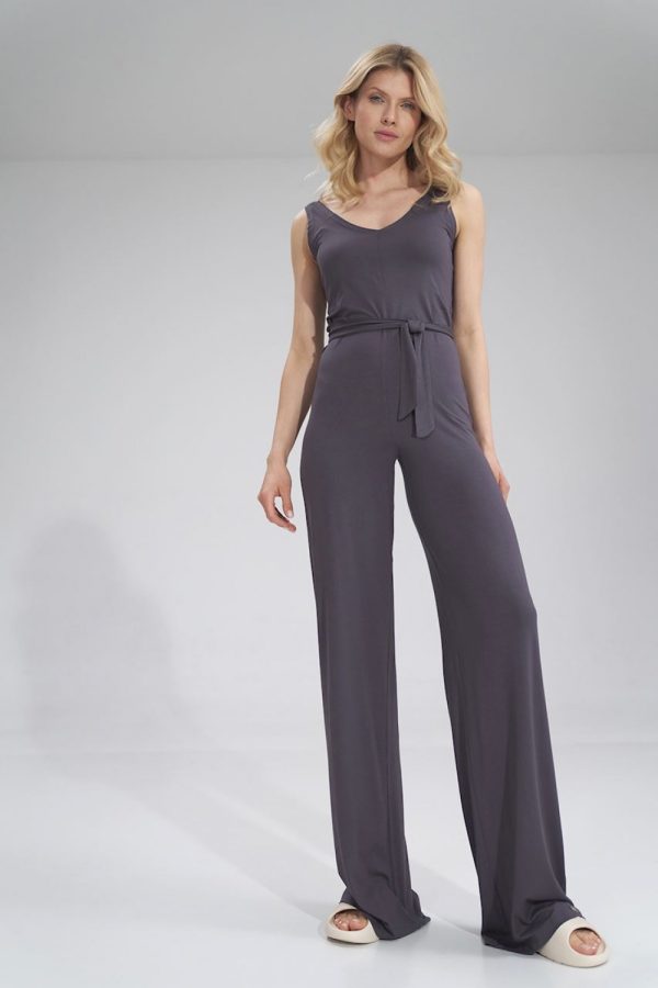 Grey Suit in Playsuits For Women with Spandex and Viscose