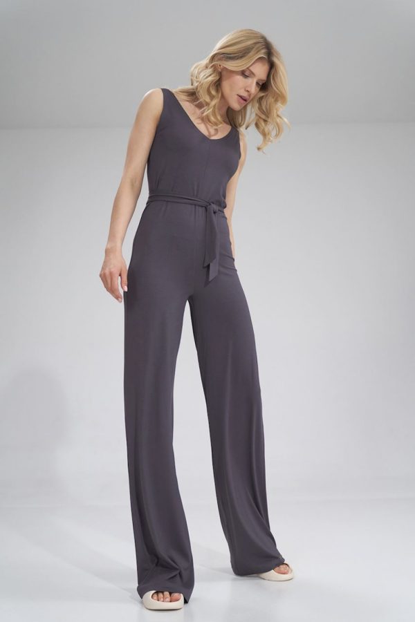 Grey Suit in Playsuits For Women with Spandex and Viscose