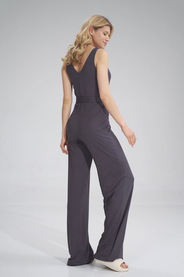 Grey Suit in Playsuits For Women with Spandex and Viscose