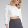 White Blouse in Women`s Blouses, Tunics with Spandex and Viscose