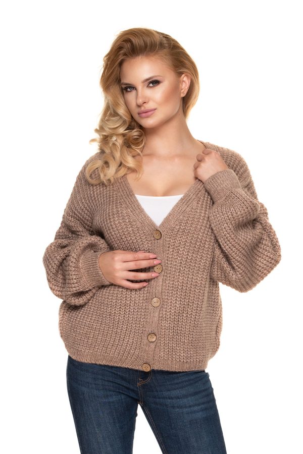 Beige Cardigan in Cardigans For Women, Ponchos with Acrylic, Polyamide, Polyester and Wool