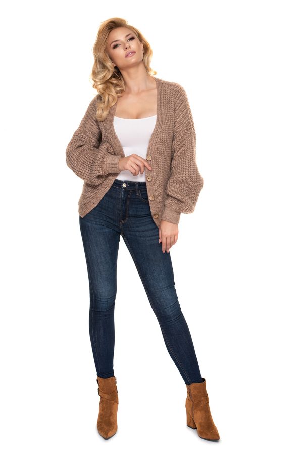 Beige Cardigan in Cardigans For Women, Ponchos with Acrylic, Polyamide, Polyester and Wool