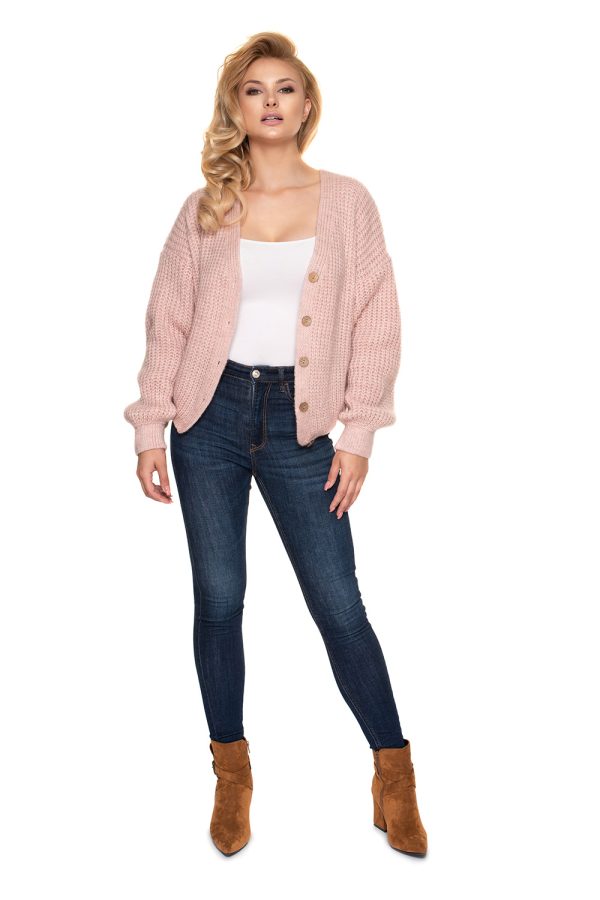 Pink Cardigan in Cardigans For Women, Ponchos with Acrylic, Polyamide, Polyester and Wool