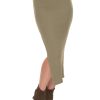 Green Skirt in Skirts with Cotton and Spandex