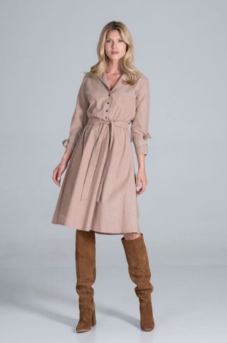 beige Daydress model 157462 Figl