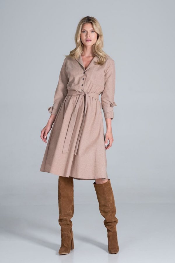 beige Daydress model 157462 Figl